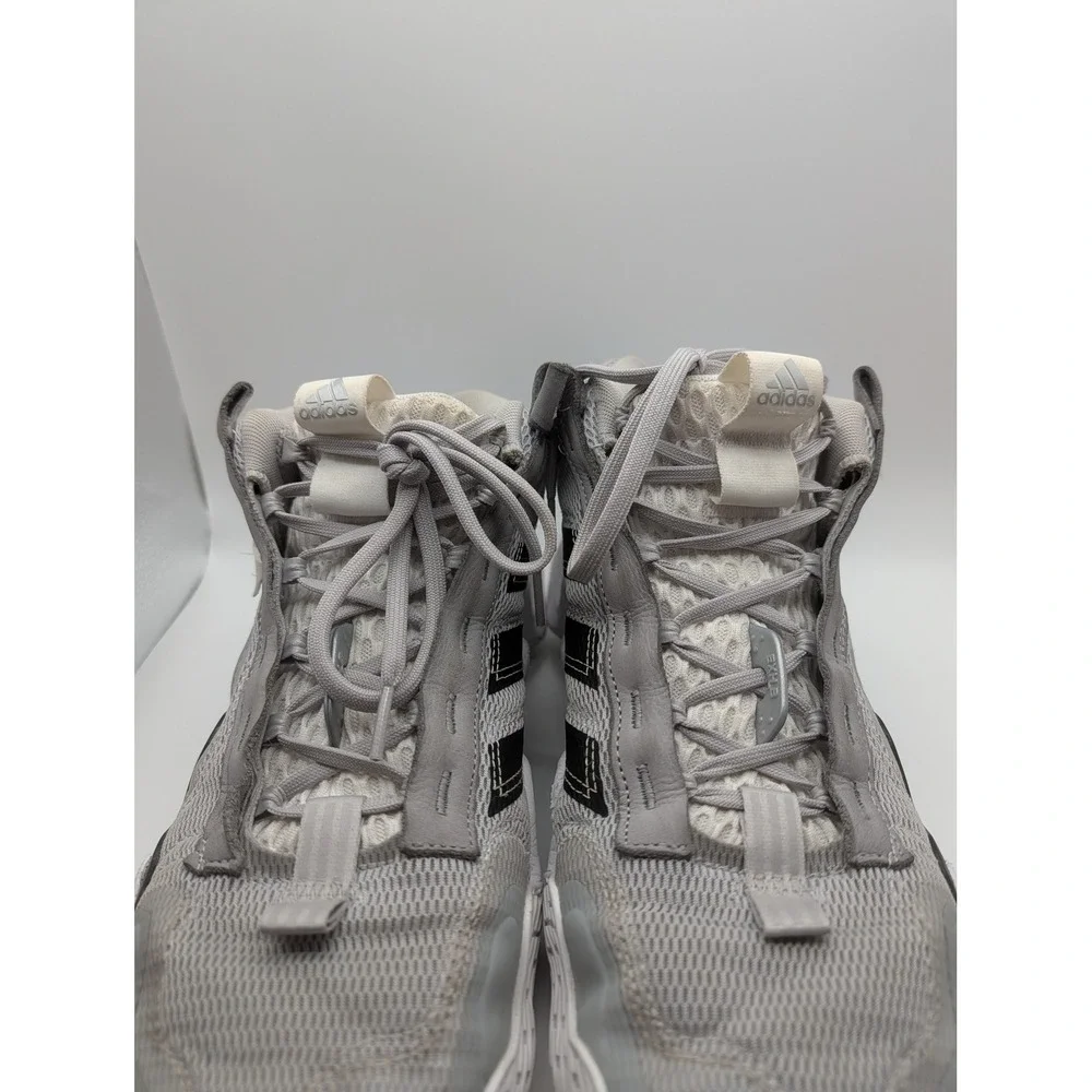 Adidas Exhibit B Mid Basketball Shoes Gray White Mens Size 11 AGY8983